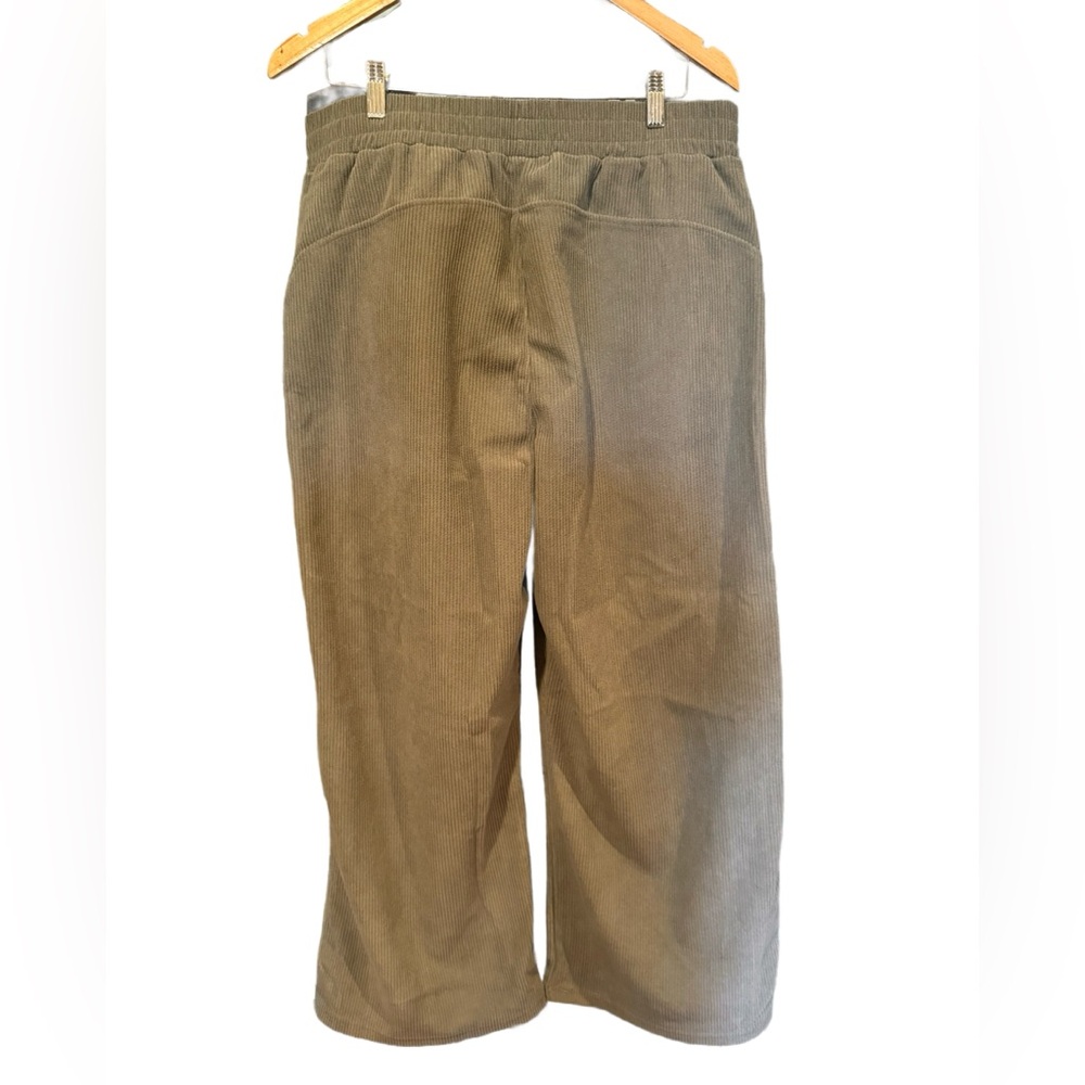 HALARA Wide Leg Corduroy Pants - Khaki